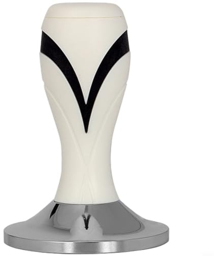 EffiFish Kaffee Tamper 53mm mit ABS-Griff, flache Basis für gleichmäßige Extraktion, robust und leicht zu reinigen für Espresso(White)