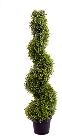 Best Artificial Albero topiaria a spirale di bosso Buxus da 90 cm **Protezione UV