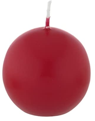 Kugelkerzen Rot 8 cm, 6 Stück