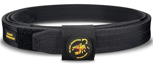 Black Scorpion Outdoor Gear Pro Heavy-Duty Competition Gun Belt - Stiff & Secure for 3-Gun, IPSC, USPSA Shooting Sports (Large)