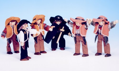 Original Winzling Biegepuppen Cowboys 6 Set Hohe Qualität