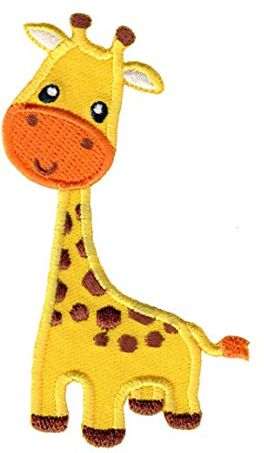PatchMommy Giraffe Patch Aufnäher Applikation zum Aufbügeln Bügelbild - für Kleidung Jeans Jacken Kinder Baby