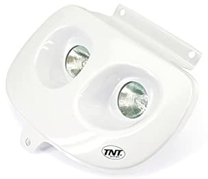 Doppeloptik TNT, weiß, für MBK/Yamaha Booster/Rocket/Spirit/Track/BW´s/BW´s Bump