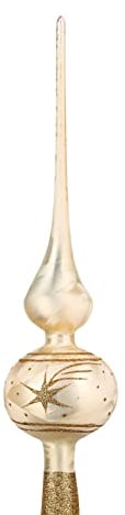 Weihnachtsbaumspitze Groß 35cm in Ice Champagner Gold Komet Baumspitze Spitze Tannenbaumspitze Christbaumspitze Weihnachtsbaum Christbaum Tannenbaum Christmas Tree Top