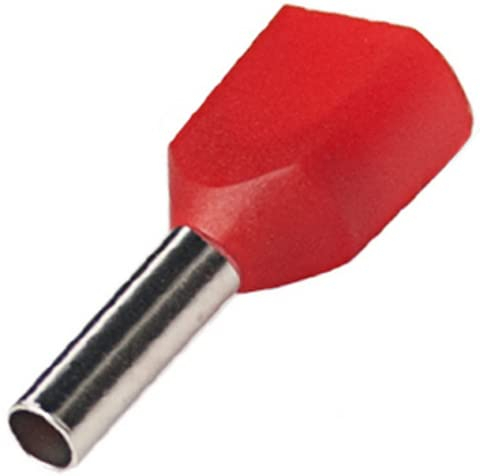edi-tronic Twin Aderendhülsen isoliert 2x1mm² 100 St. TE-2x1mm² rot