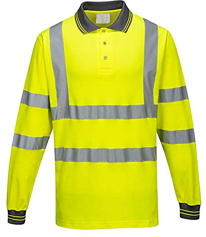 Portwest S271 Poloshirt Baumwollkomfort Gerippte Strickbündchen Langarm