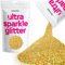 Hemway Ultra Sparkle Glitter - Gold Holographic | Fine Metallic Flakes for Resin & Epoxy Crafts | Supplies for Tumblers, Festival, Hair, Face, Body, Eye & Nail Art Decoration | 100 g