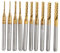 10pcs Titanio Recubierto Molino de Extremo Carburo Cementado CNC Fresas Herramientas 1.0-3.0mm