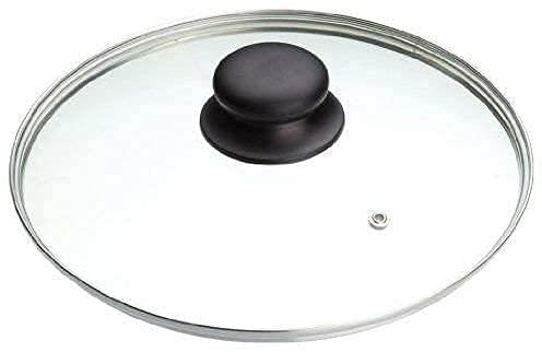 Copper Top Tapa de cacerola de vidrio templado (14 cm, 16 cm, 18 cm, 20 cm, 22 cm, 24 cm, 26 cm, 28 cm, 30 cm, 32 cm, 34 cm, 36 cm, 38 cm, 40 cm), tapas de repuesto para sartenes y ollas (34 cm)