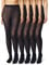 FM London Lot de 5 paires de collants pour femme Tights Femme, Marine, M