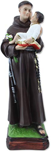 Proposte Religiose Statua S. Antonio di Padova in resina. Altezza cm 40. Dipinta a mano.