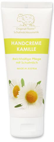 Florex Handcreme Kamille - Reichhaltige intensive Pflege bei trockenen strapazierten Händen mit Schafmilch ohne Palmöl 75 ml
