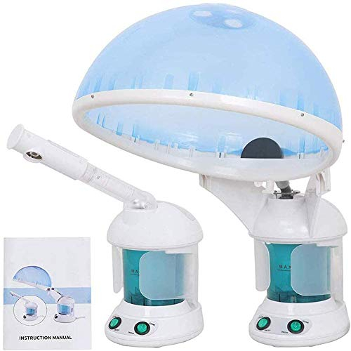 Ulat Ozono 2 en 1 - Atomizador de ozono Facial y capilar Profesional, Vaporizador Facial Hidratante con Spray Giratorio de 360 °para el Cuidado de la Piel Limpieza Profunda desintoxicación