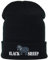 EXPRESS-STICKEREI Lustige Strickmütze - Warme Wintermütze mit Spruch Black Sheep - Heavy Metal Beanie für Damen und Herren - Unisex Wollmütze - Haube mit Spruch