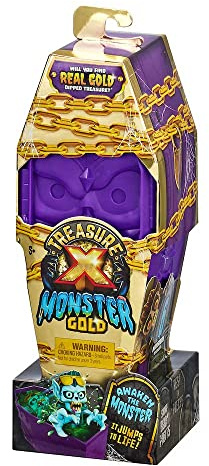 TREASURE X Monsters Gold Single Pack Unboxing Toy with Slime and Spider Web Compound 13 Levels of Adventure Will You find real Gold Treasure