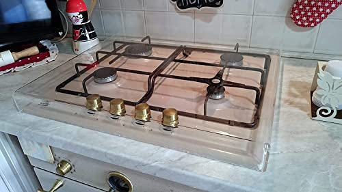 Coprifornelli copri fornelli copertura piano cottura protezione in plexiglass trasparente - Per tutte le misura (60x56)