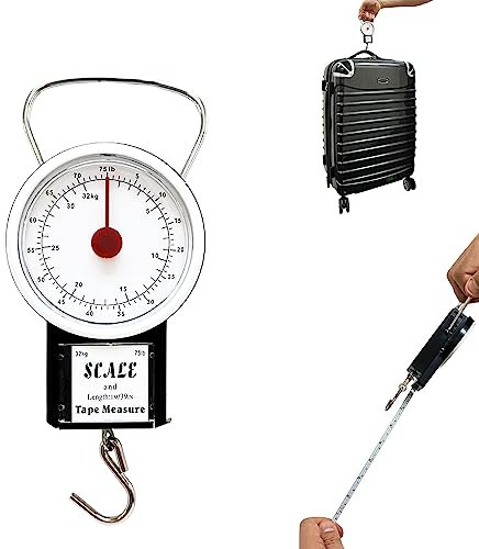 Portable Digital Luggage Scale, Weighing Scales for Suitcase, Suitcase Hanging Weighing Electronic Travel Scale with Hook (Manual Luggage Scale)