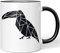 JUNIWORDS Tasse, Origami Tukan Fläche, Wähle Farbe, Schwarz