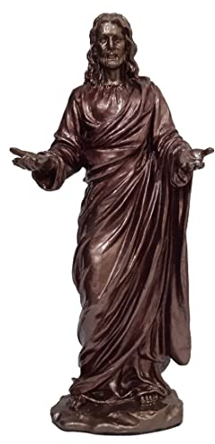 Purpledip Idol Jesus Christus: Sammlerstück, Bronze-Finish, Statue für Zuhause, Altar, 22,9 cm (12564)