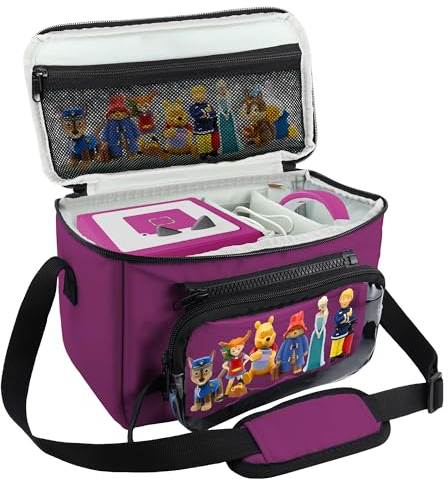 Annmore Carry Case for Tonies Characters UK and Toniebox, Storage Bag Compatible with Yoto Player and Cards, Purple