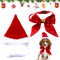Weihnachtsmütze für Hund, Weihnachtsmützen für Katzen, Hund Weihnachtsmütze, Haustier Stirnband, Hunde Katzen Kostüm Zubehör Einstellbare Größe mit Krawatten und Glocken für Hunde Katzen Haustier