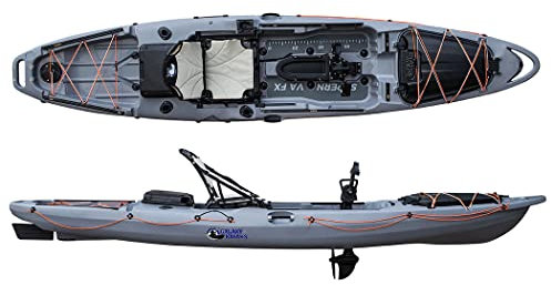 Galaxy Kayaks Supernova FX Sit on Top Angelkajak mit Pedalantrieb Steuerung Sitz, Galaxy Kayaks:(G) Graphit
