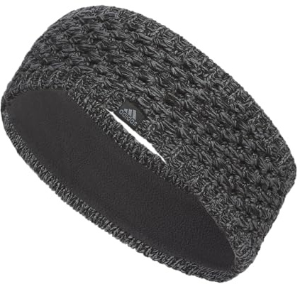 adidas Women's Crestline Knit Headband, Black/Onix Grey-Grey/Grey F23, one_Size