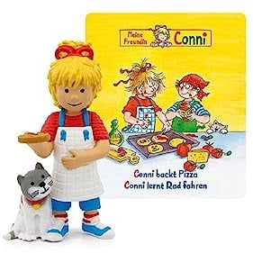 tonies Hörfiguren für Toniebox, Conni – Conni backt Pizza/Conni lernt Rad Fahren, Hörspiel für Kinder ab 3 Jahren, Spielzeit ca. 40 Minuten