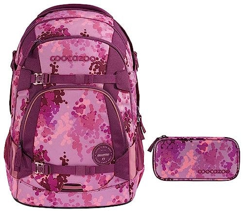 coocazoo MATE Schulrucksack-Set 2tlg inkl. Schlamperbox (Cherry Blossom)