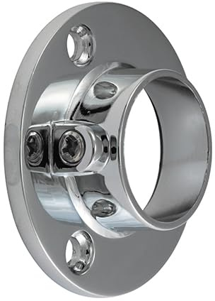 Timco - Locking End Sockets - for Round Tube - Polished Chrome (Size 25mm - 2 Pieces)