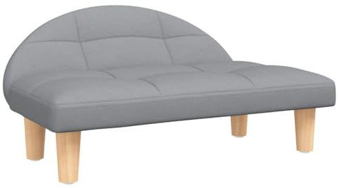 vidaXL Hundebett, Hundekissen mit weicher Polsterung, Hundesofa Hundecouch für kleine Hunde Haustiere, Haustierbett Katzenbett, Hellgrau Stoff