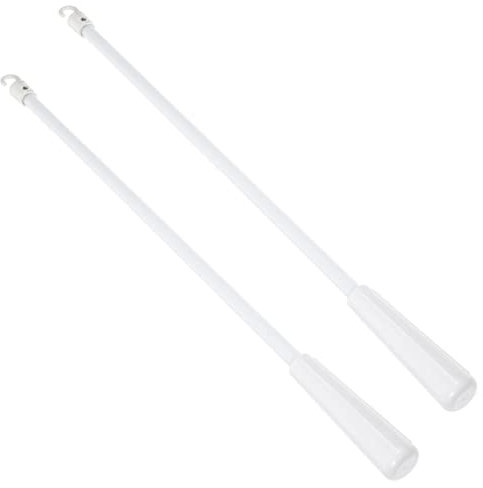 ABOOFAN 2 Pièces Tige Rotative en Fibre De Verre Mini Store D'inclinaison De Store De Fenêtre Rideau pour Les Fenêtres Stores Vénitiens Osier Blanche Lattes Fibres De Verre