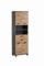 Schildmeyer Palermo Hochschrank 701947, Anthrazit/Artisan Eiche Dekor, 59,8 x 23,6 x 180,9 cm