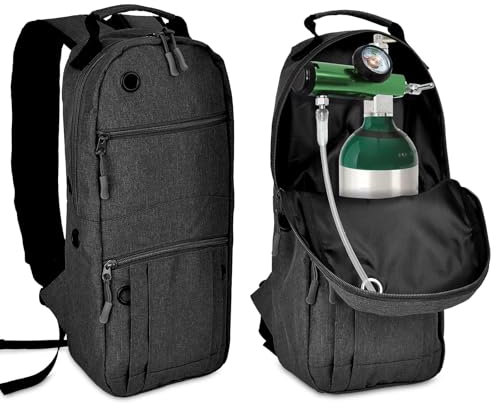 Sac de transport portable pour bouteille d'oxygène de taille M2, A/M4, ML6, B/M6, M7, C/M9, sac à dos de réservoir d'oxygène pour voyage (ne convient pas aux réservoirs de taille D/JD)