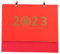 STOBOK 4 Stück Bürozubehör Schreibtischkalender bürodeko jahreskalender schulsachen Papierdekorationen Tischkalender Schuljahr 2022-2023 Jahresplaner dekorativer Bürokalender Eisen rot