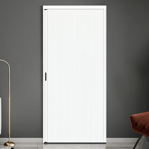 Internal Folding Doors Accordion Door, Foldable Sliding Door for Room Divider, Concertina Magnetic Closure Blackout Door, 28 37 40 47 50 57 Inch(29x80in(73.6x203.2cm))