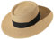 HIQIU Unisex Panamahut Großen Stroh Sonnenhut mit Breiter Krempe für Herren und Damen Sonnenschutz Flat Top Strohhut Sommerhut Strandhut (DE/NL/SE/PL, Numerisch, 56, 58, Khaki Hut mit schwarz Band)