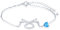 MicLee Damen Mädchen Silber Krebs Zirkon Armband Fashion 925 Sterling Silber Sternzeichen Armbänder mit Blaues Herz Zirkon Kreative Sternbild Schmuck Mode Verstellbare Kette Armband