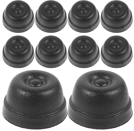 GALPADA 20 Piezas Pies de equipaje Cojín de pies de piezas de repuesto para espalda pie de perno de equipaje de viaje Pies de maleta de plástico pernos prisioneros de equipaje Negro, Negro