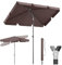 Sekey Balkon Sonnenschirm 2-in-1 SET | Rechteckig Sonnenschirm 200x125cm, UPF50+, GRS-zertifiziert | 6-Stärkstahl-Rahmen+ Sonnenschirmhülle für Balkon, Terrasse & Garten