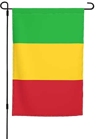 Drapeau double face du Mali, drapeau de jardin, bannière de 30,5 x 45,7 cm, décoration saisonnière pour la ferme, la cour, la maison ou l'extérieur