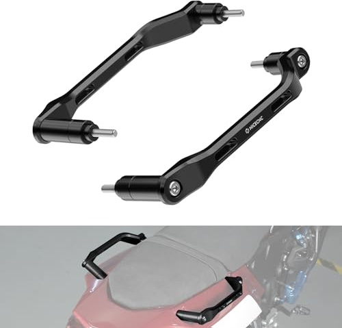 NICECNC-Passagier-Rücksitzgriffknopf Kompatibel mit Tenere 700/XTZ700 2019-2024, Tenere 700 Rally Edition 2020-2024, Tenere 700 World Raid 2022, Motorrad-Rückgriff Tenere 700, Schwarz