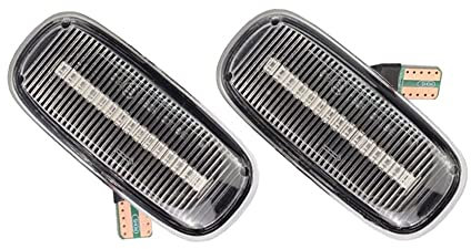 Huhpa 2Pcs Dynamische Seitenmarkierung Blinker Licht Moving Sequential Blinker Light for Audi A2 A3 8L A4 B5 A6 4B C5 A8 4D TT 8N(Dynamic Crystal Type)