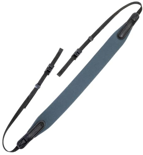 OP/TECH USA E-Z Comfort Neoprene Neck Strap - Lightweight, Padded, Adjustable Strap for DSLR, Mirrorless & Binoculars (Charcoal) - Made in USA