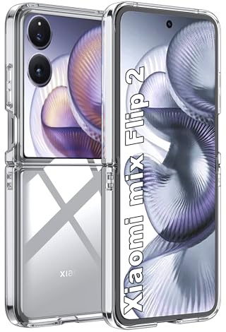 Effcotuo Coque Compatible avec Xiaomi Mix Flip 2 Etui Antichoc Cover Case Housse de Protection en Silicone PC Souple, Mince et Limpide, Transparent