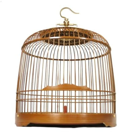 Vogelkäfig aus Bambus, Vintage, rund, ideal für Vögel, elegantes Design für Wohnkultur