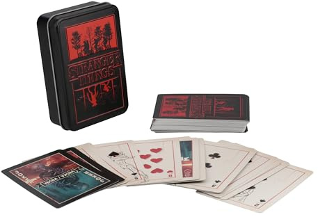 Stranger Things Spielkarten Geschenkset – Sammeldose aus Blech – Offizieller Stranger Things-Merchandise-Artikel Paladone