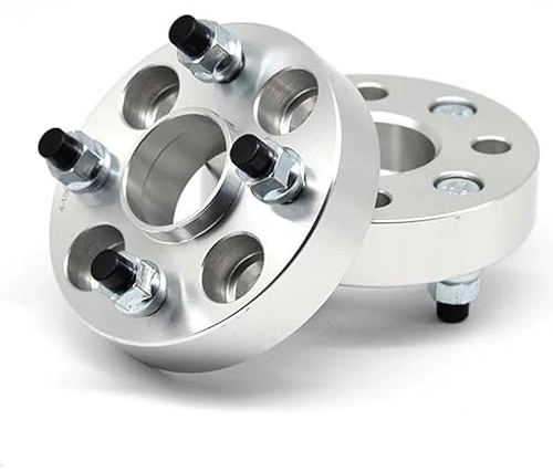 Spurverbreiterung Aluminium 2 Stück 5/20/25/30/35 Mm PCD 4 X 110 Mittelbohrung 60,1 Spurverbreiterung Lug Anzug Universal Auto M12XP1.5 10xP1.25 Spurverbreiterungen(20mm P12x1.5 Silver)