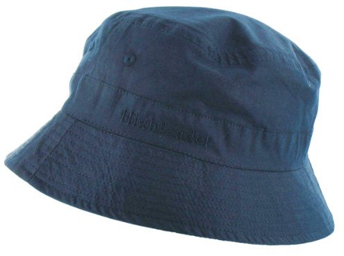 Highlander Unisex Premium Baumwoll Eimer Sonnenhut (Marine, M)