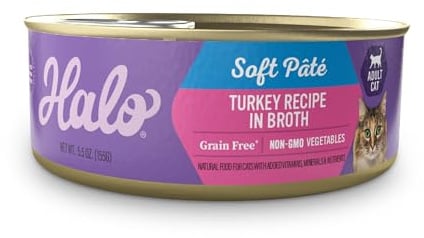 Halo Pets Spot's Stew Wholesome Turkey Cat Food Number of Cans/Size: 5.5-oz, case of 12